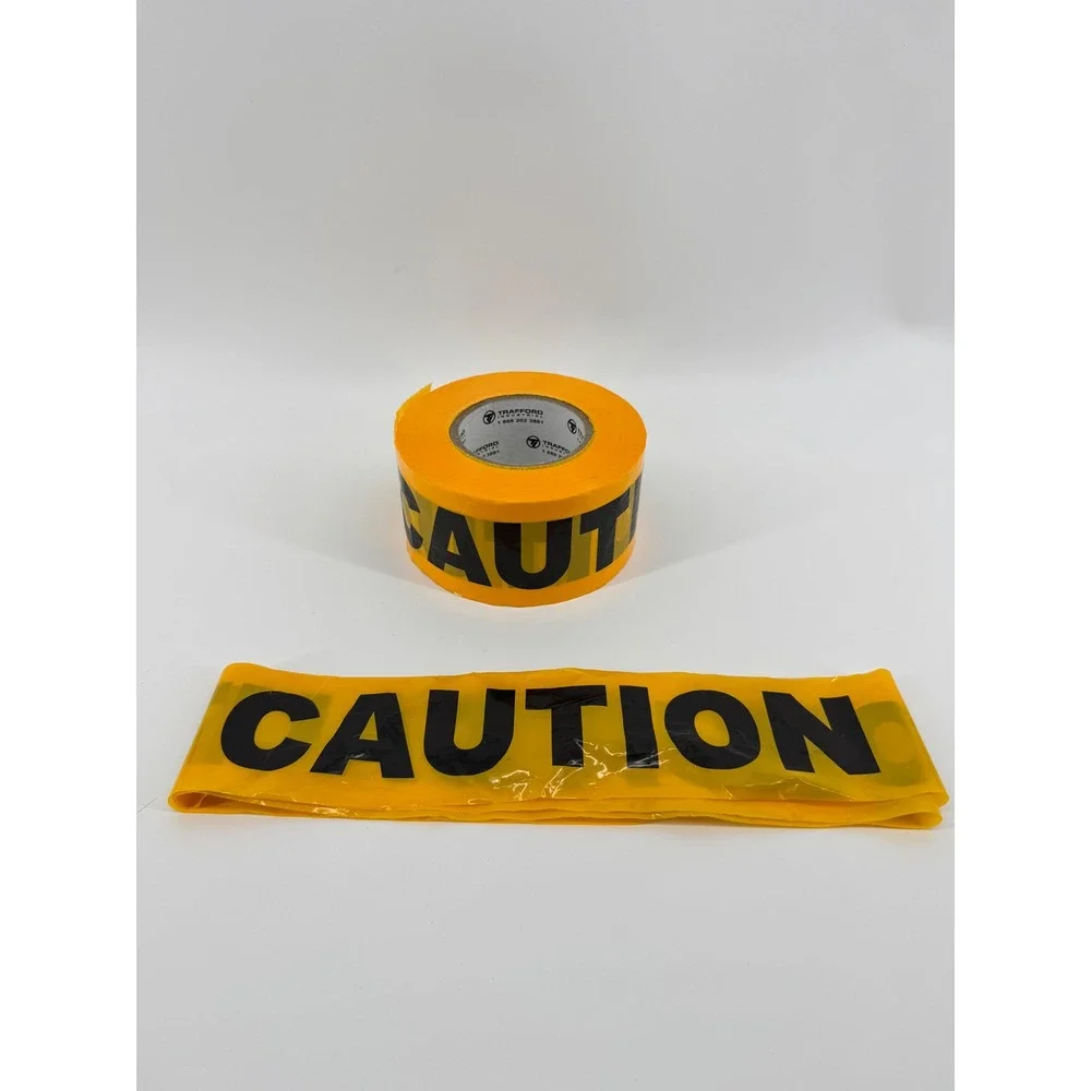 Trafford Industrial Yellow‎ Caution Barricade Tape Roll High Visibility 3 Inch
